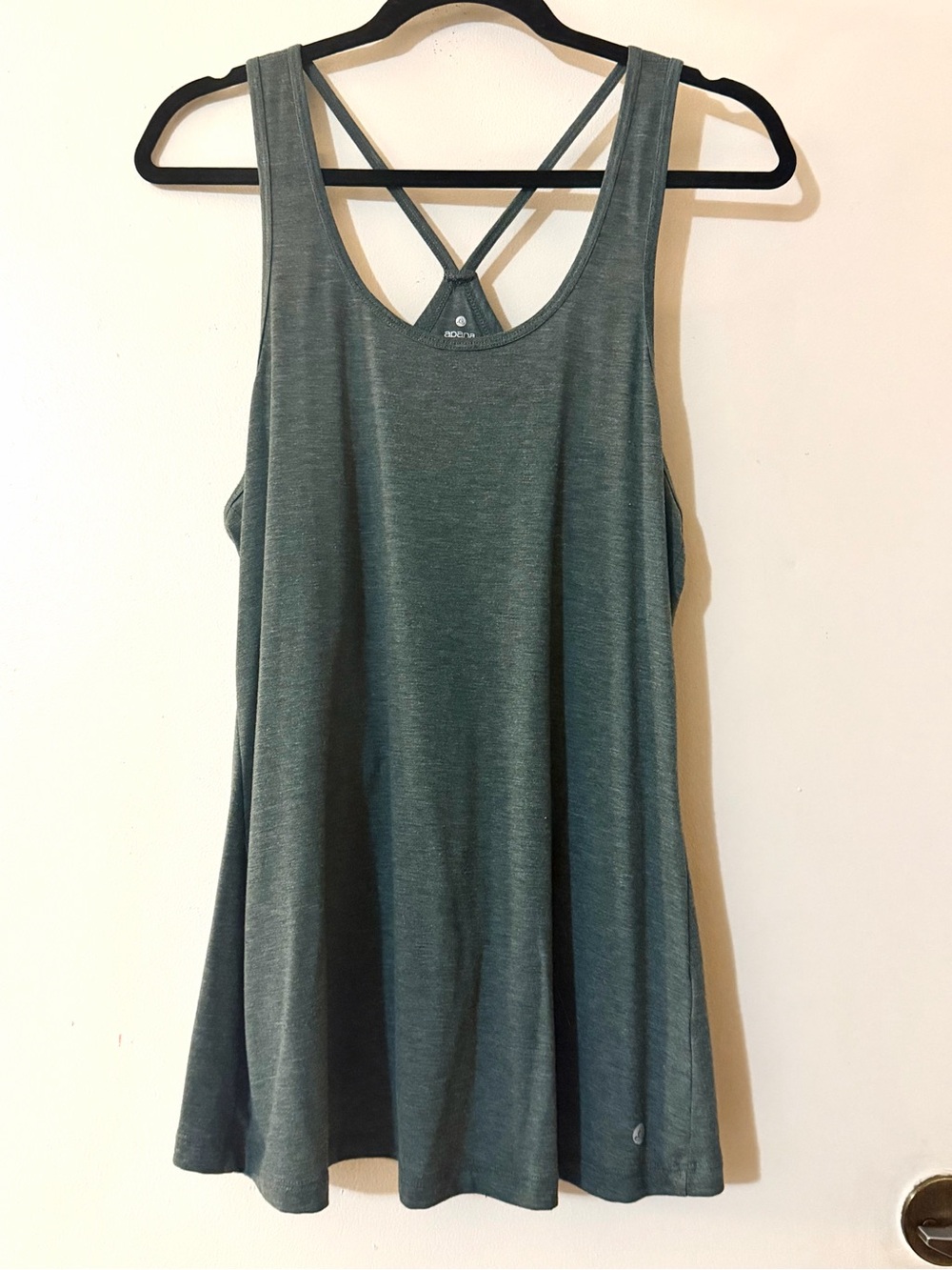 Apana Heathered Sage Green Strappy Racerback Tank •Large